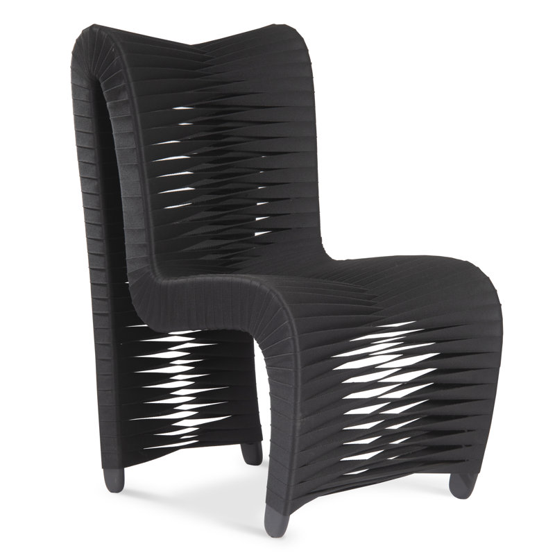Seat Belt Dining Chair High Back Black