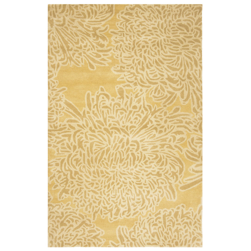 Coreatha Martha Stewart Hand Tufted Wool Floral Rug, Rectangle 8' x 10'