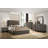 Modern Tufted Queen Bed Frame with Rubberwood Headboard in Gray