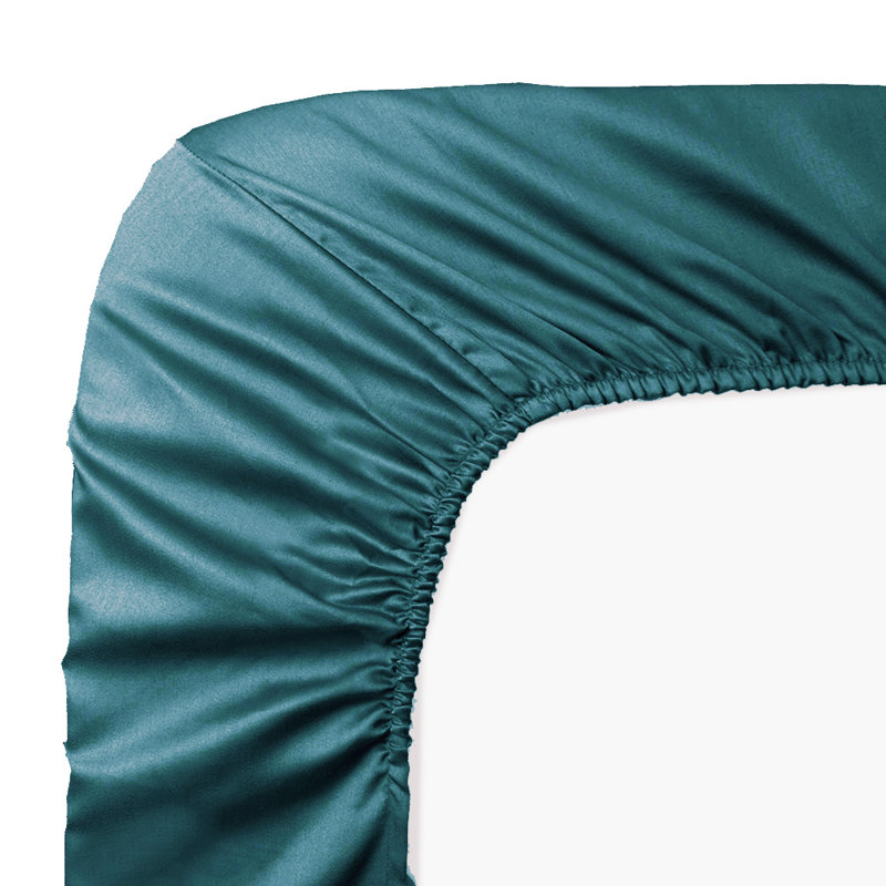 Gaynelle Satin Flat Sheet, 160 x 200 cm, Duck Blue