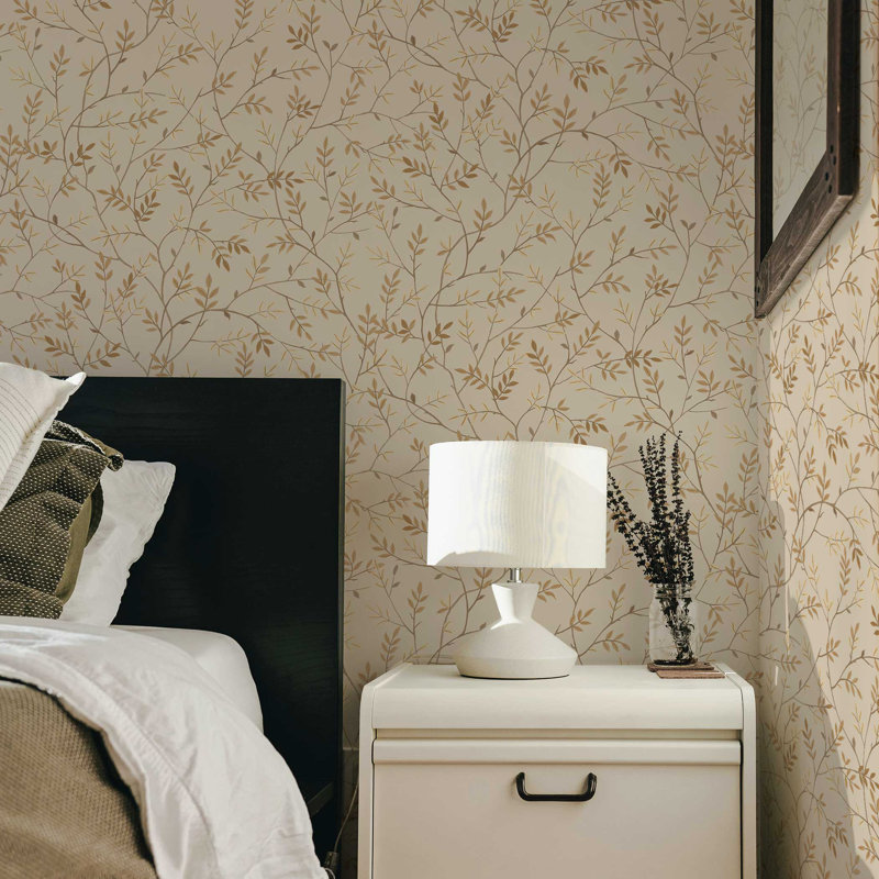 Branches Peel and Stick Wallpaper, Taupe
