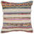 Dahlia Bohemian Multicolor Chevron Striped Chindi Handmade Pillow-421446112-421514122