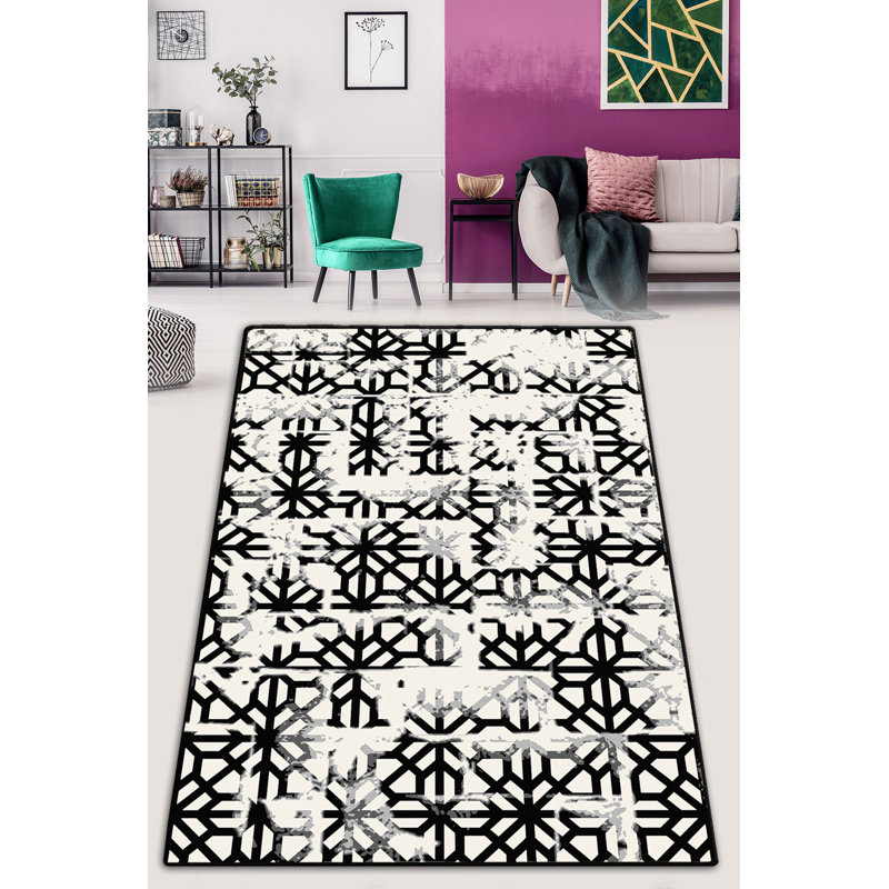 Tapis en polyester tissé à la machine Coben, Rectangle 6 pi 7 po x 9 pi 6 po