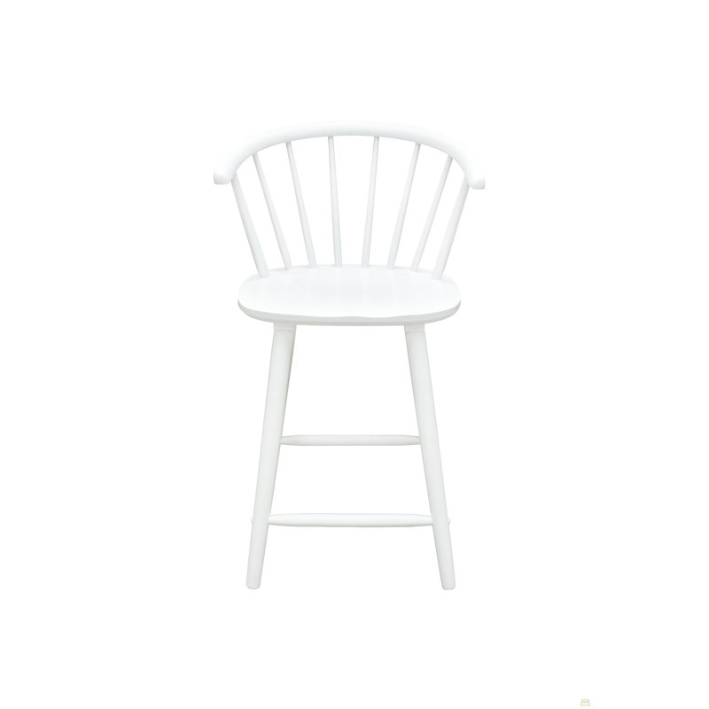Tabouret à hauteur de comptoir 2 pièces, Blanc