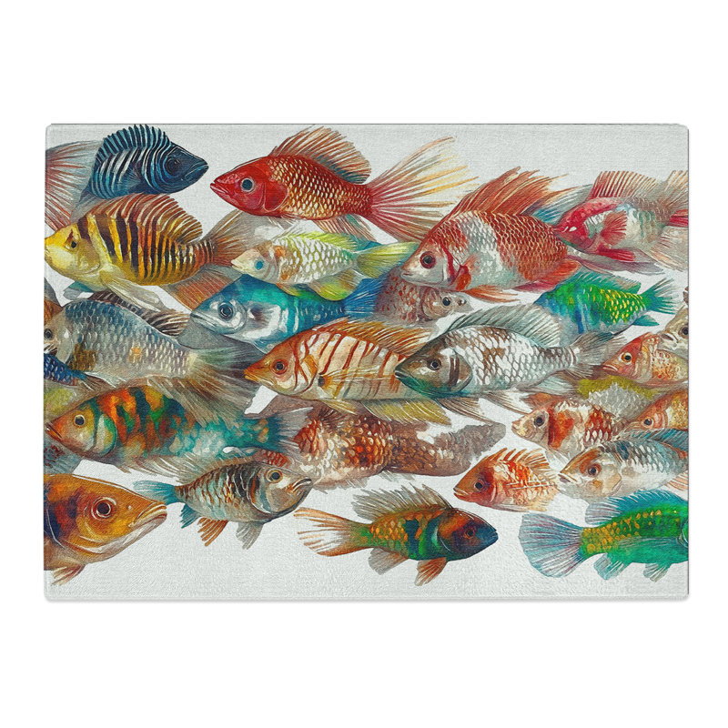Swimming Fish Vol.1  Glass Chopping Board