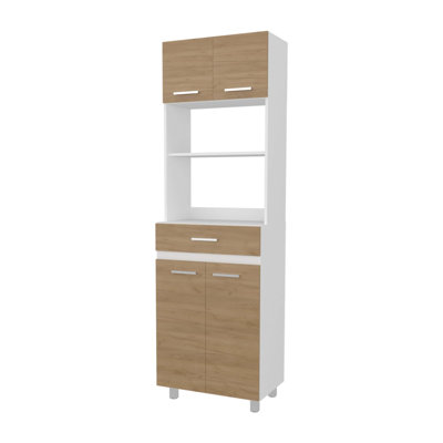 Armoire de cuisine blanche à 1 tiroir et 4 portes