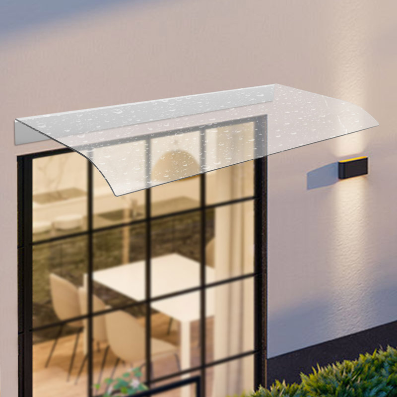 Slope Window Awning in Clear, 2'' H x 31.5'' W x 15.7'' D, Clear