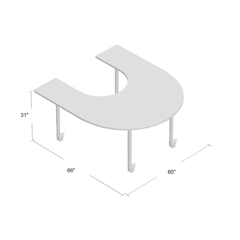 Tables d'activités Berries®, Gris, Jaune