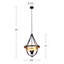 Luminaire suspendu lanterne 4 lumières