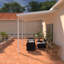 Auvent de patio en pente blanc-24737633