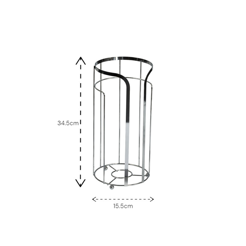 Dante Free Standing Toilet Paper Holder, Chrome