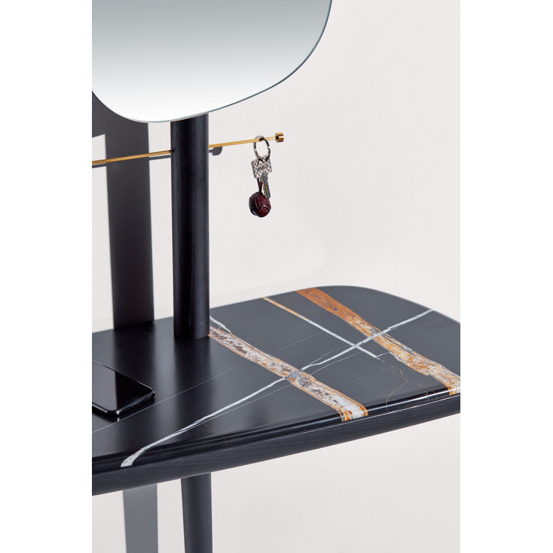 Recibidor Solid Wood Vanity with Mirror, Ash