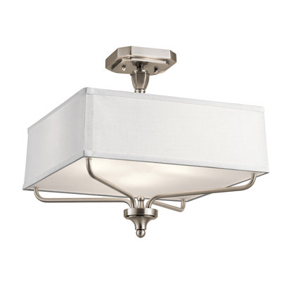 Laurence Fabric Semi Flush Mount