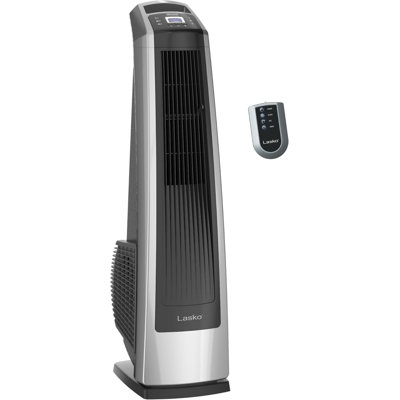 Lasko High Velocity Oscillating Tower Fan with Remote Control - Quiet Standing Fan for Bedroom, Office, and Home - 3 Speeds - Powerful Cooling Air