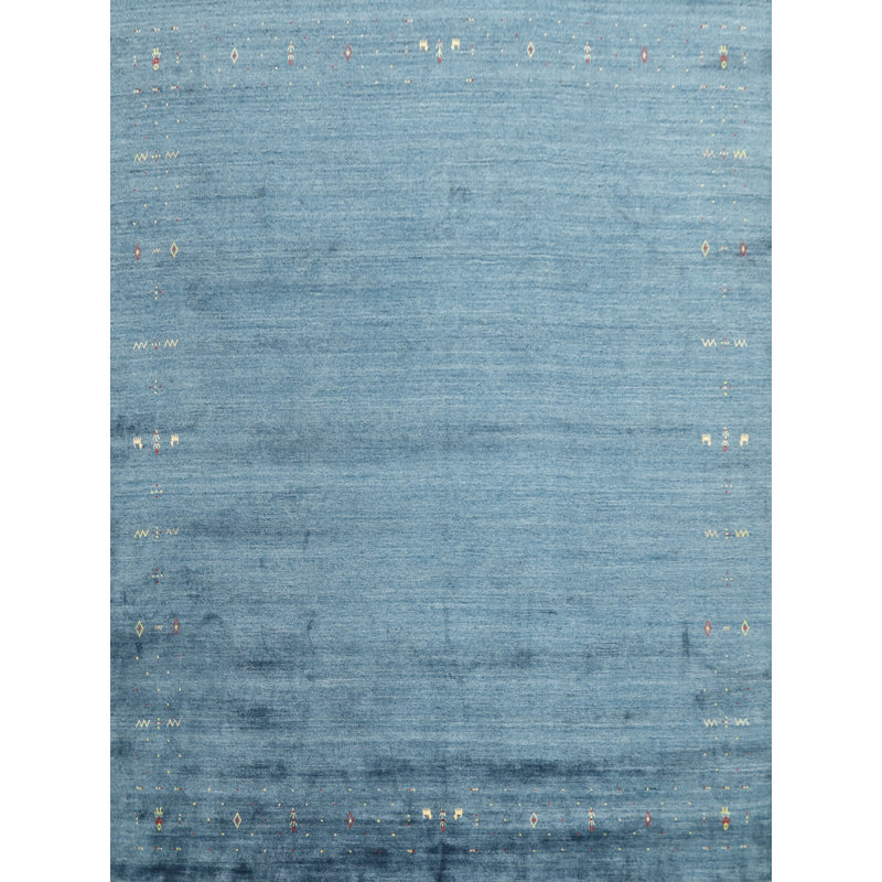 Tapis tribal bleu Gabbeh 10 x 10