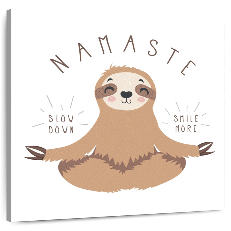 Tergel Sloth Namaste, 16" H x 16" W