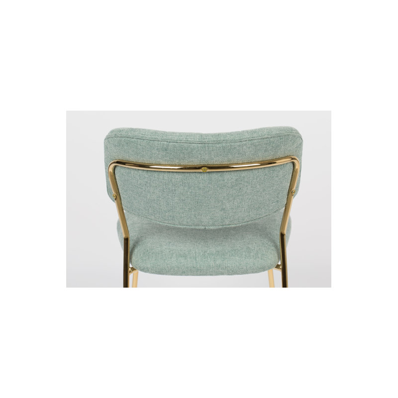 Jolien Upholstered Dining Chair, Green, Gold