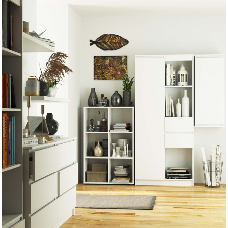 Ayuko 70cm W Bookcase, (6 shelves) 109cm H x 70.5cm W x 33cm D