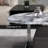Elliptical supercrystalline stone coffee table