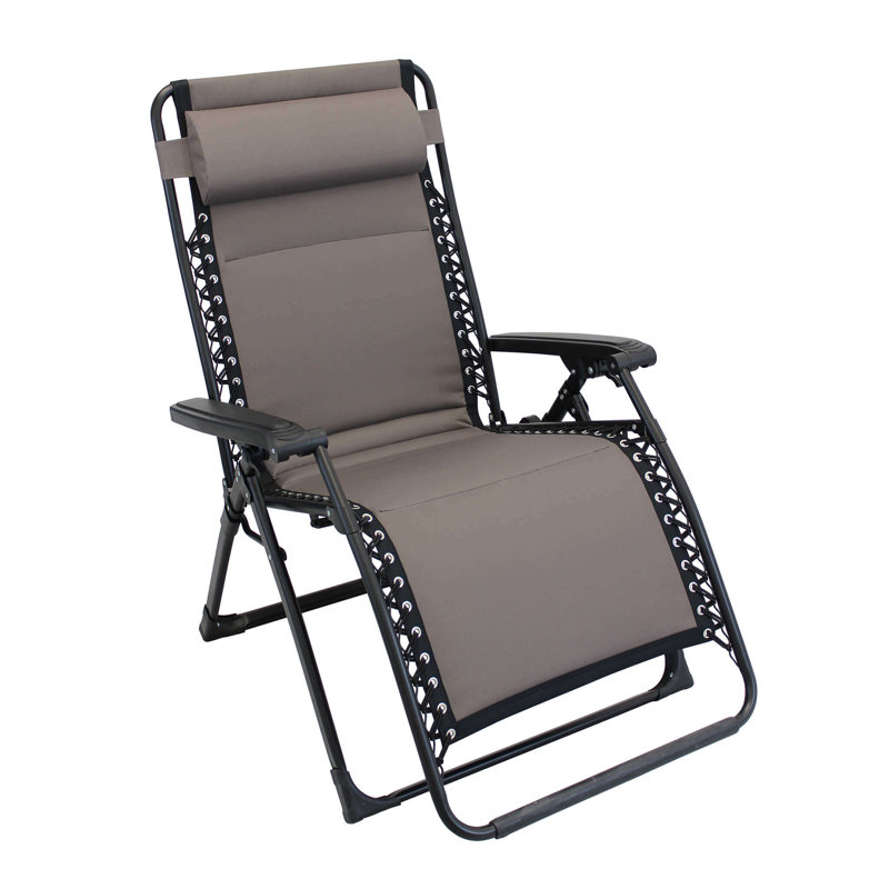 Ardell Folding Deck Chair, Grey