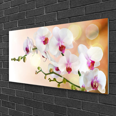 Floral Flowers - Unframed Photograph on Glass