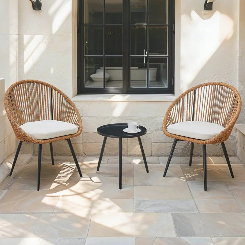 Ensemble de mobilier d'extérieur 3 pièces Modern