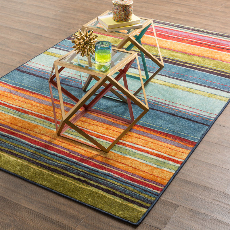 Bartlett Las Cazuela Blue/Orange Area Rug