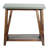 Brookside Modern Beach House Wooden Metal Concrete Coating Console Media Table With An Open Shelf-2100773440