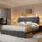 Queen Size Velvet Upholstered Storage Platform Bed Frame with Adjustable Height Headboard, LED Lighting, Charging Station and 11.8" Underbed Storage, No Box Spring Needed-2113428762-2113428756