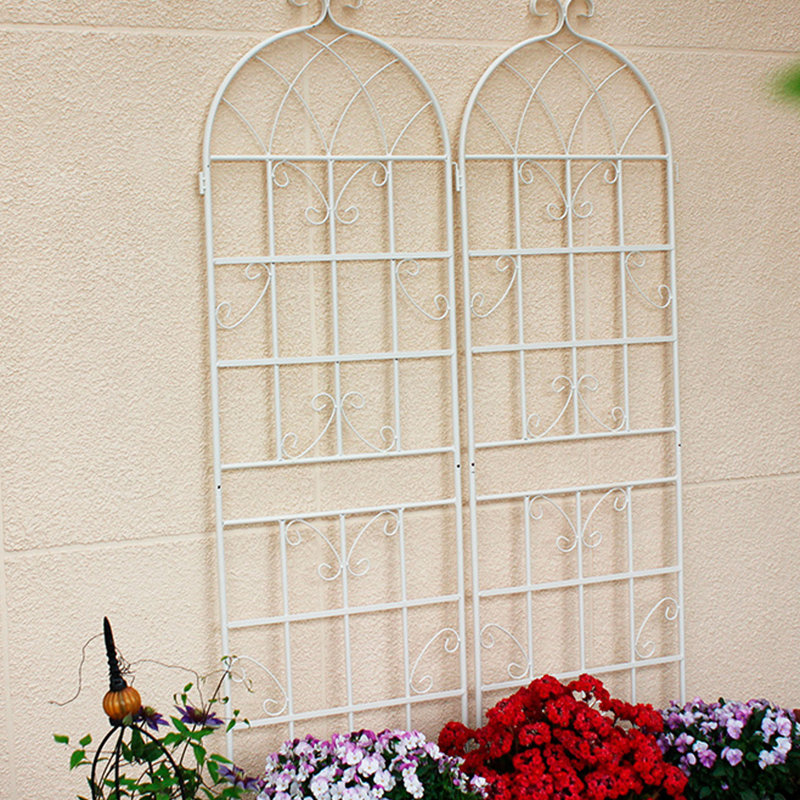 Ensemble de 4 treillis de jardin en métal 71 po x 19,7 po, blanc crème antirouille, assemblage simple, 19,7 po, antirouille, facile à assembler