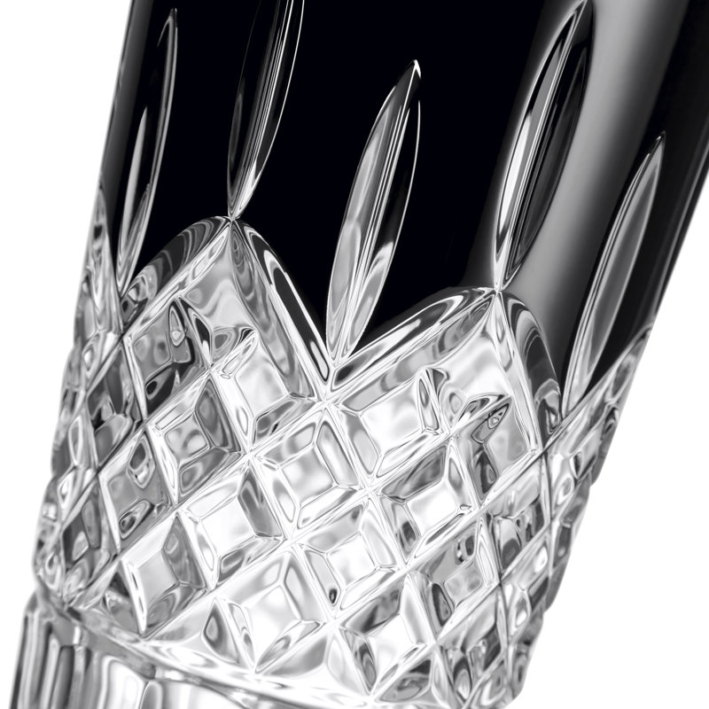 Lismore Black Vase, 9.84" H x 4.92" W x 4.92" D