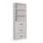 White Display Cabinet Ghore With 3-Layer 3-Drawer And 2 USB 2 Outlet 70.86in.H