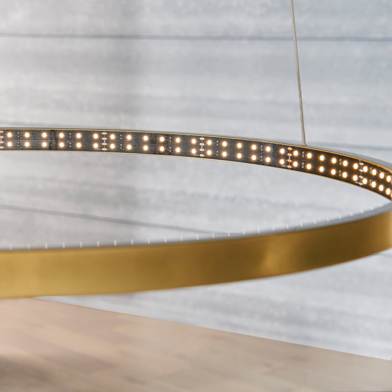 Vellavi 1 - Light LED Chandelier, Nightshade Black, 0.8" H x 24" W x 24" D