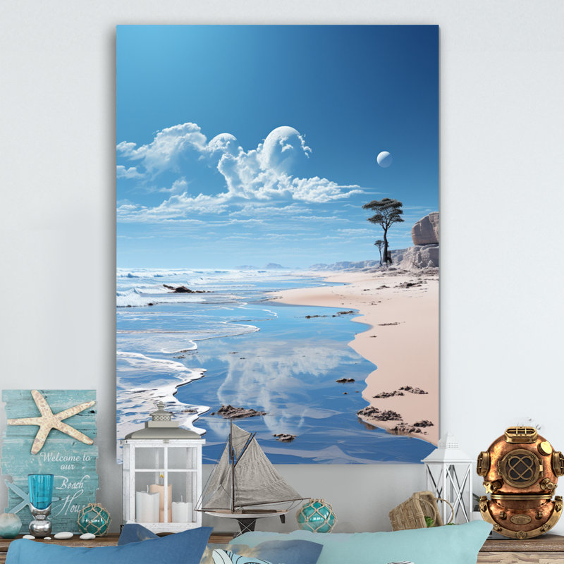 Décoration murale plage en métal Beach Photo Reverie III, H 40 po x l 30 po x P 1 po