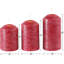 3 Pack Gold Flameless Pillar Candles with Remote: Flickering, Real Textured Wax, Battery-Operated LED Candles-1099387518