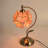 Floral Shape Pink Desk Lamp, Tiffany Stained Glass Table Lamp  With Bulbs-2069123666