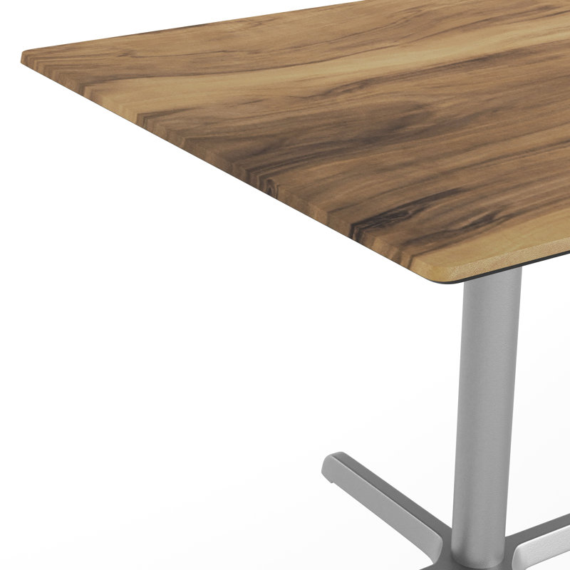 Plateau de table commercial à surface lisse avec base entrecroisée à hauteur de table, H 31 po x L 36 po x l 36 po, Natural