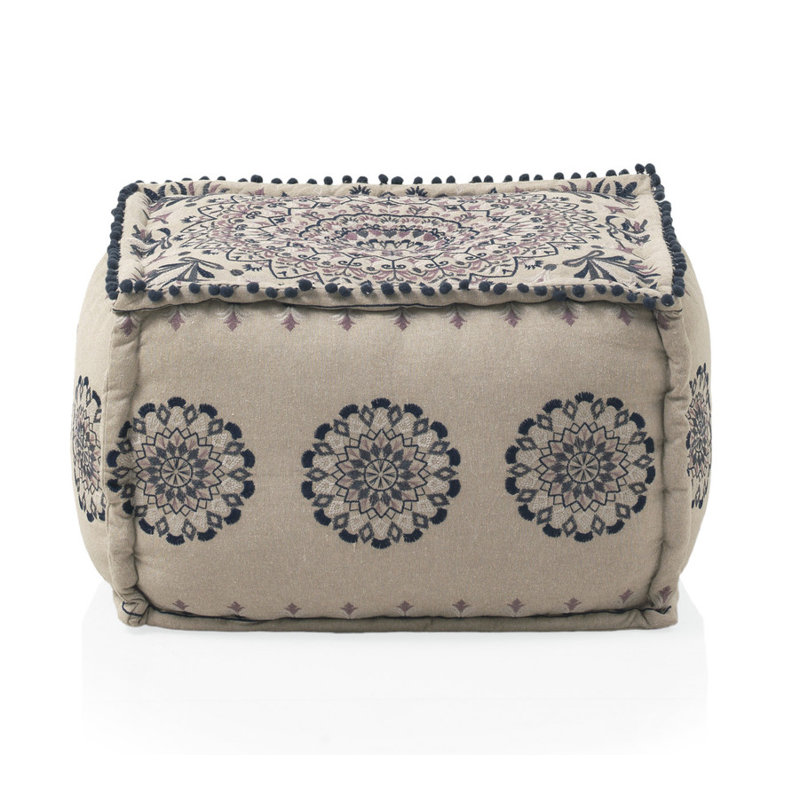 Casin 21.65cm Wide Rectangle Geometric Pouffe Ottoman