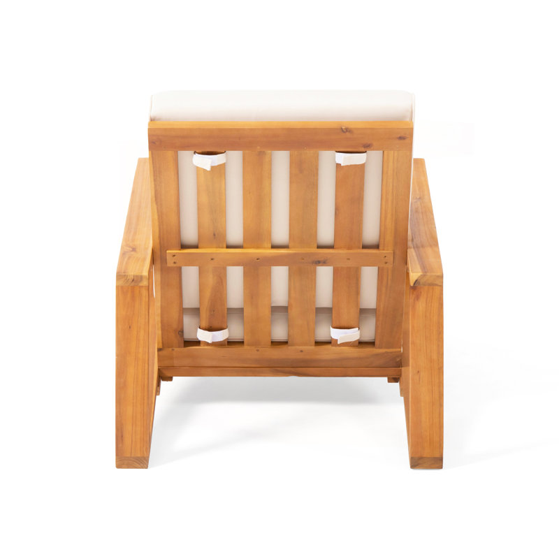 Club Chair, Beige, Teak