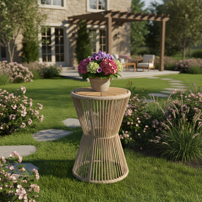 Outdoor Side Table with Rope design