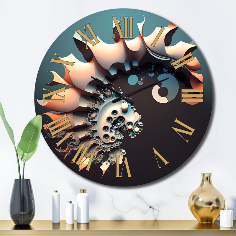 Horloge murale 3D 3D Fractal Universe I, Grand