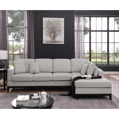 Audis Upholstered L-Shaped Sectional Right Hand Facing
