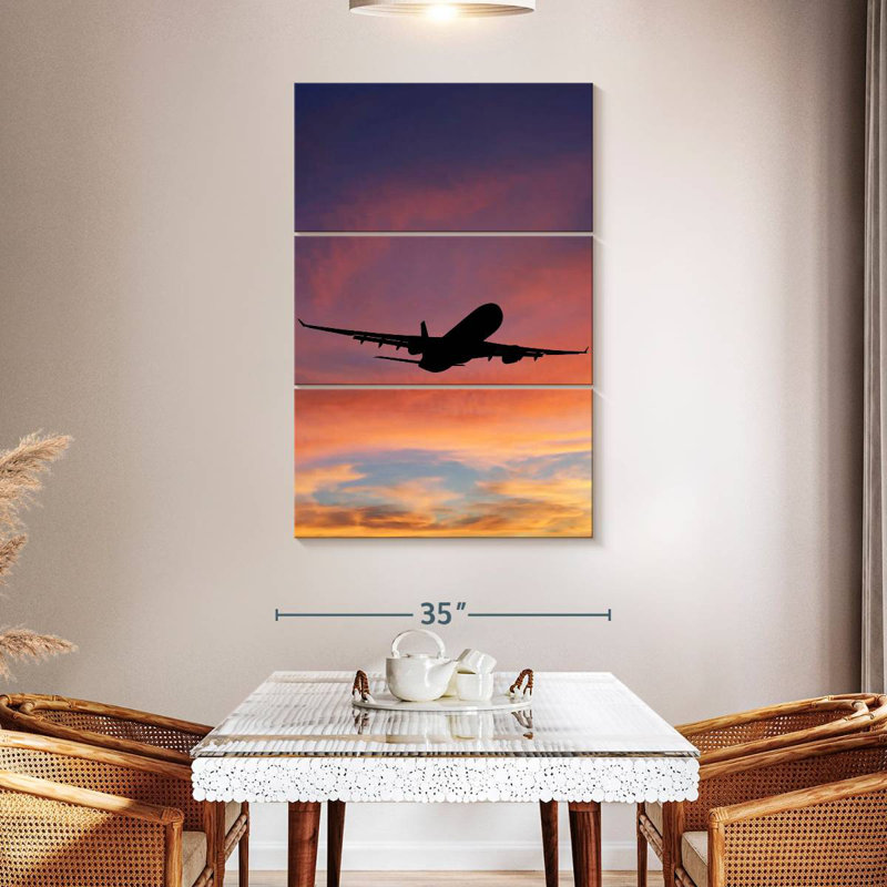 Mehar Airplane Sunset Silhouette