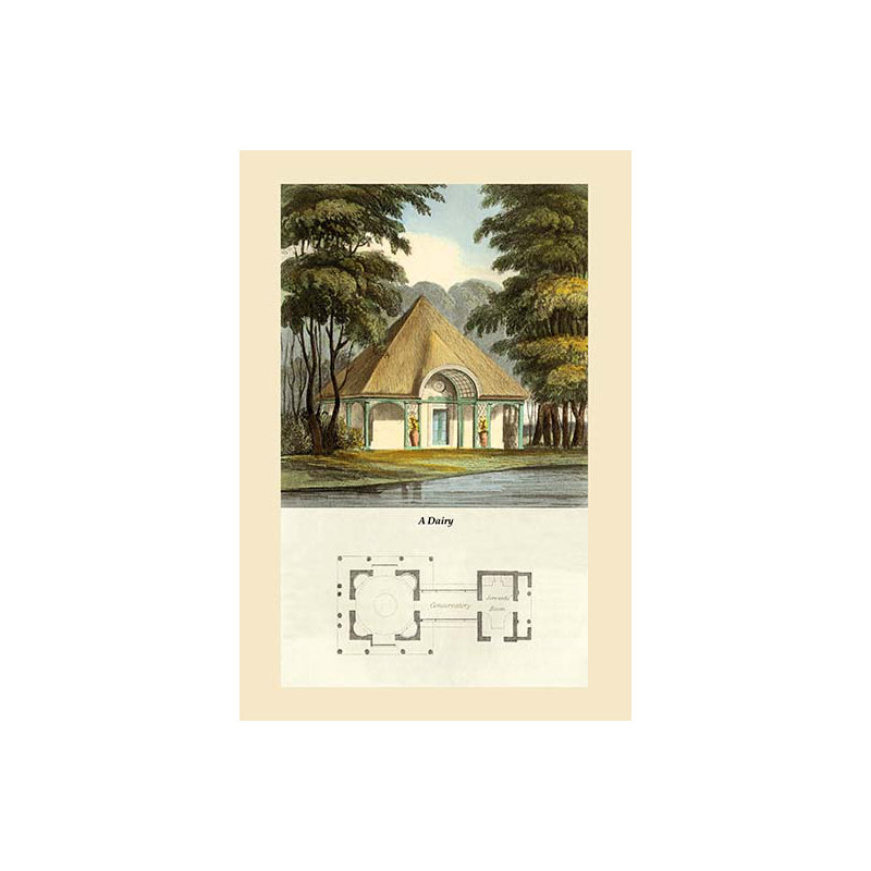 « a laiterie » par j. b. papworth, impression sur toile
