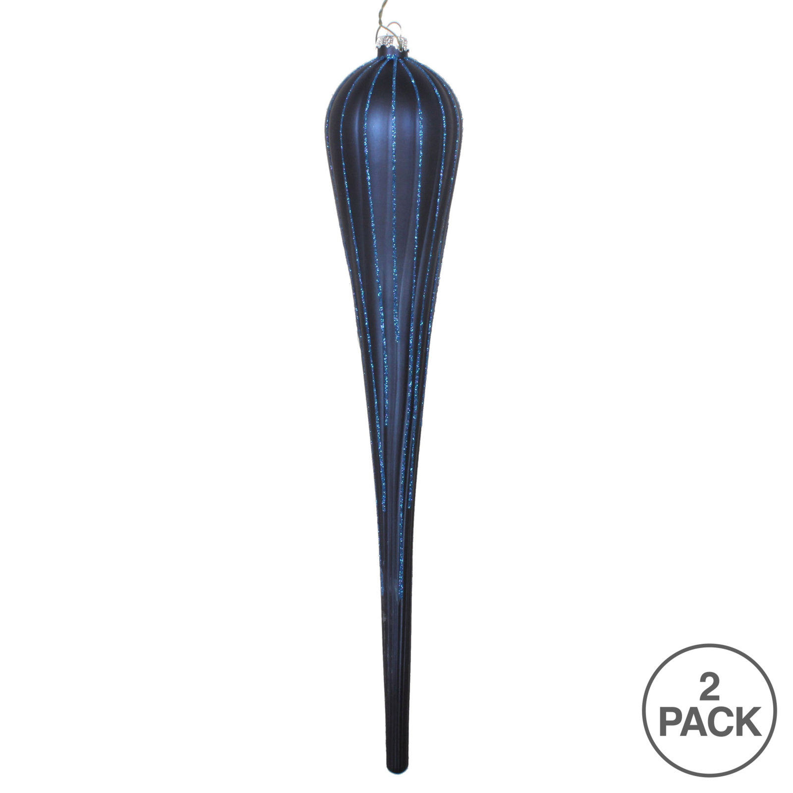 16" Shatterproof Finial Ornament, Midnight Blue