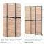 Paravent 3 panneaux en bois, paravent pliant 6 pi, finition naturelle