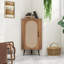 Armoire d'angle avec porte en rotin-2111041680