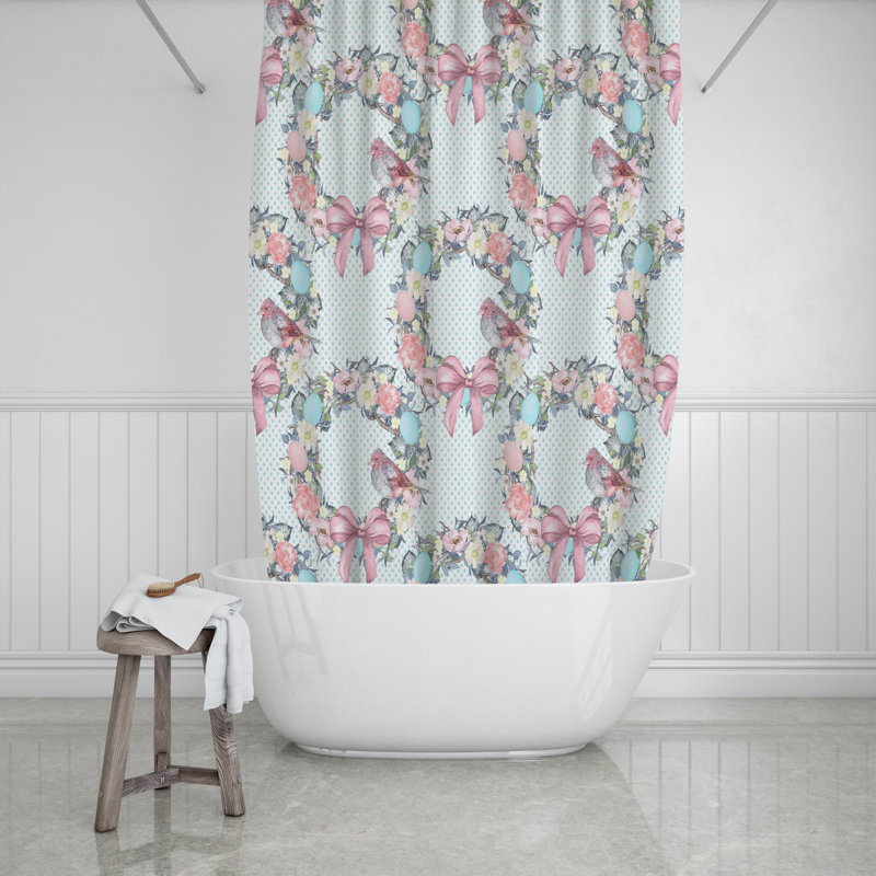 Wrightson Floral Shower Curtain, 72" H x 70" W