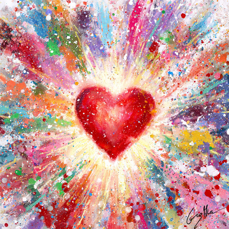 Art mural sur toile tendue Soft Heart, 30 po L x 30 po H x 1,5 po P