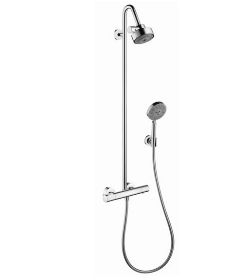 Citterio M Volume Control Shower Pipe, Brushed Nickel